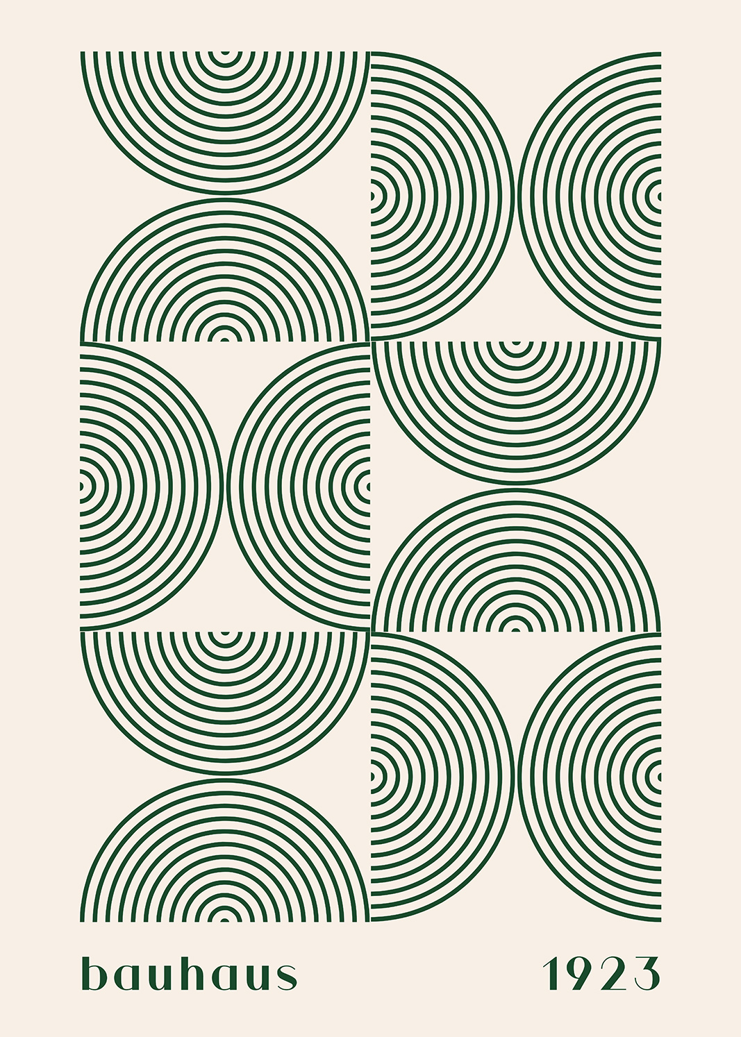 Semicírculos en verde
