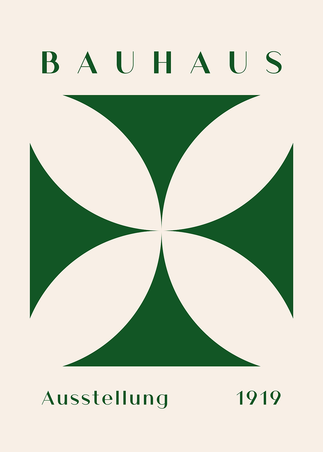 Cuatro pétalos en verde