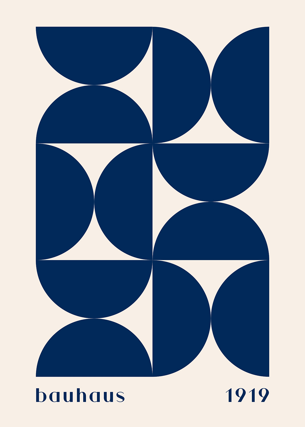 Semicírculos en azul