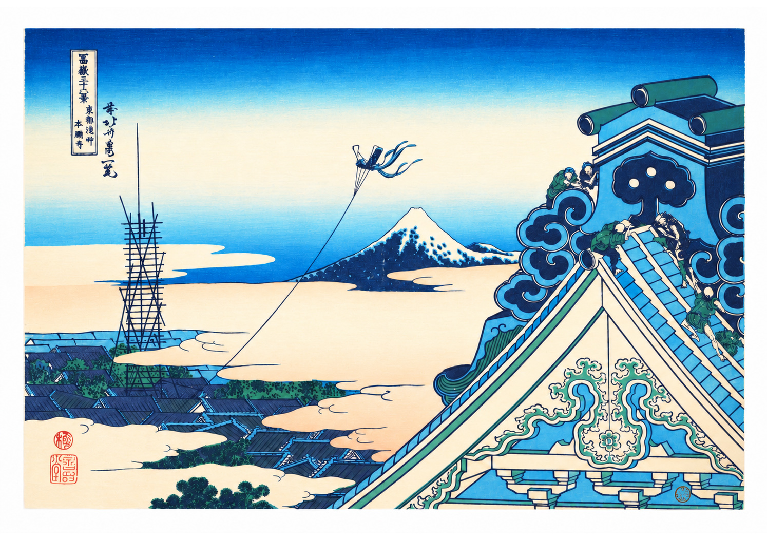 El templo Hongan de Asakusa en Edo
